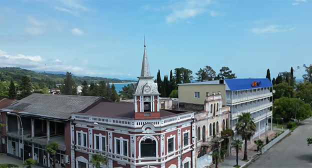 View of Gudauta. Frame from the video https://www.youtube.com/watch?v=K3C28l8K3WY View of Gudauta. Frame from the video https://www.youtube.com/watch?v=K3C28l8K3WY