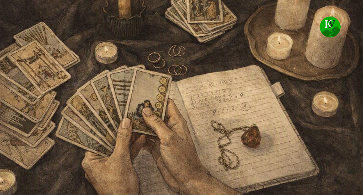 Fortune-telling with cards. Illustration created by "Caucasian Knot" using AI in the Copilot program. Fortune-telling with cards. Illustration created by "Caucasian Knot" using AI in the Copilot program.