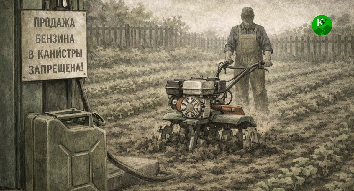 The gardener is plowing the vegetable garden. The collage was created by "Caucasian Knot" using AI in the Copilot program.