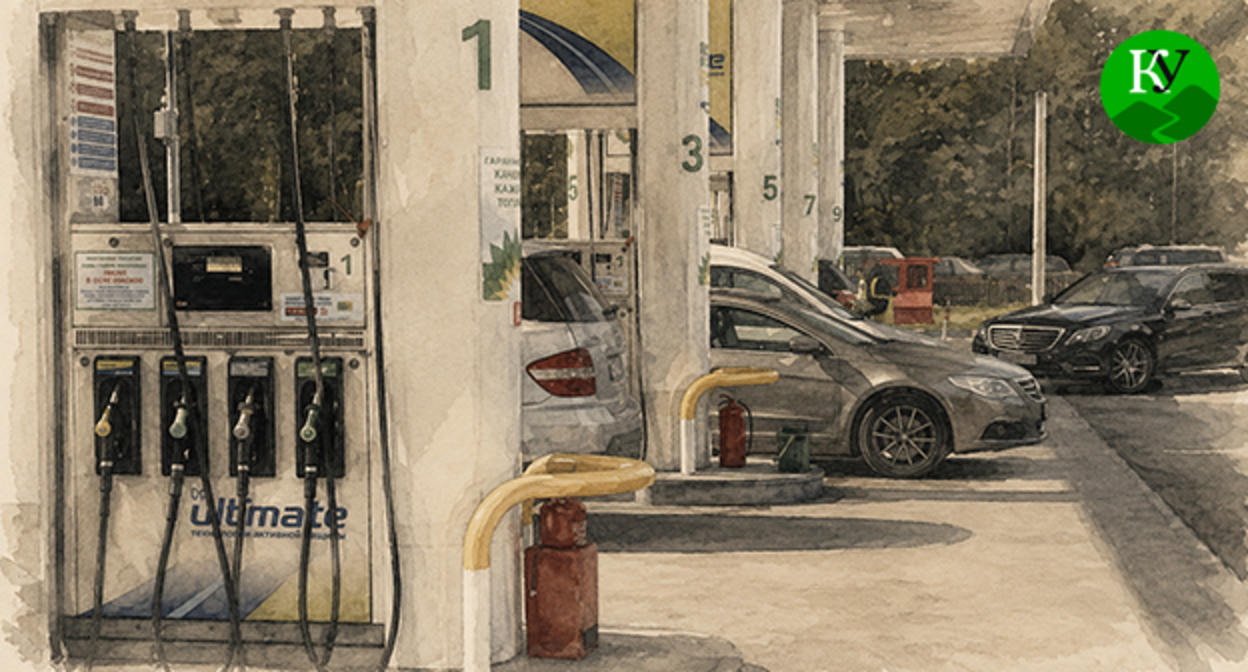 Gas station. Illustration created by "Caucasian Knot" using AI in the Copilot program. Gas station. Illustration created by "Caucasian Knot" using AI in the Copilot program.