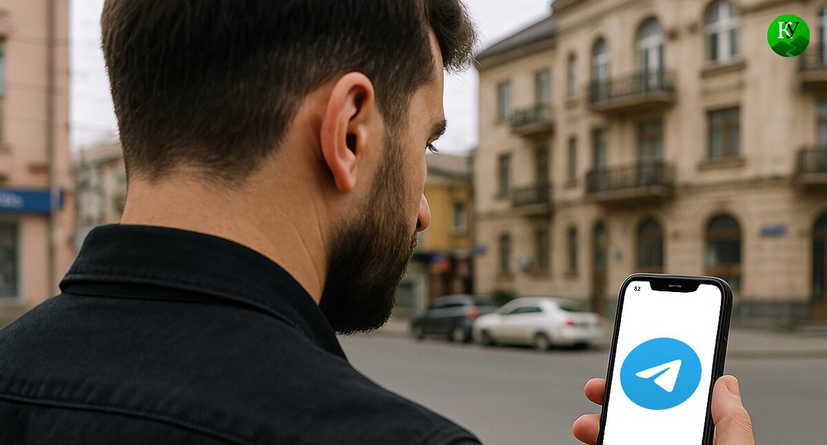 A man with a smartphone. Illustration created by "Caucasian Knot" using AI in the Copilot program.
