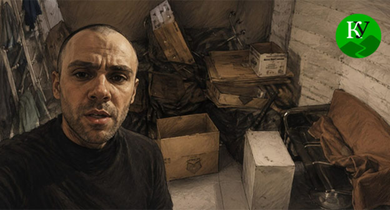 A Ukrainian at the Russian-Georgian border. Illustration created by "Caucasian Knot" using AI in the Copilot program. A Ukrainian at the Russian-Georgian border. Illustration created by "Caucasian Knot" using AI in the Copilot program.