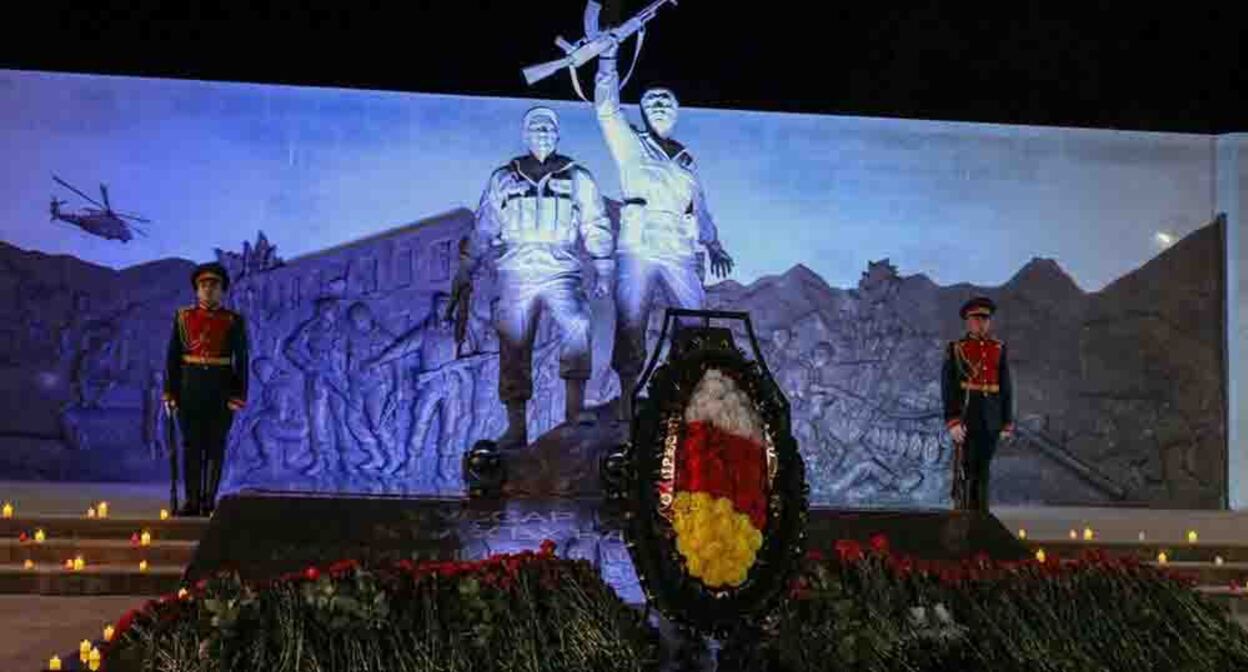 Mourning event in Tskhinval. Screenshot of the image https://cominf.org/node/1166570718 Mourning event in Tskhinval. Screenshot of the image https://cominf.org/node/1166570718