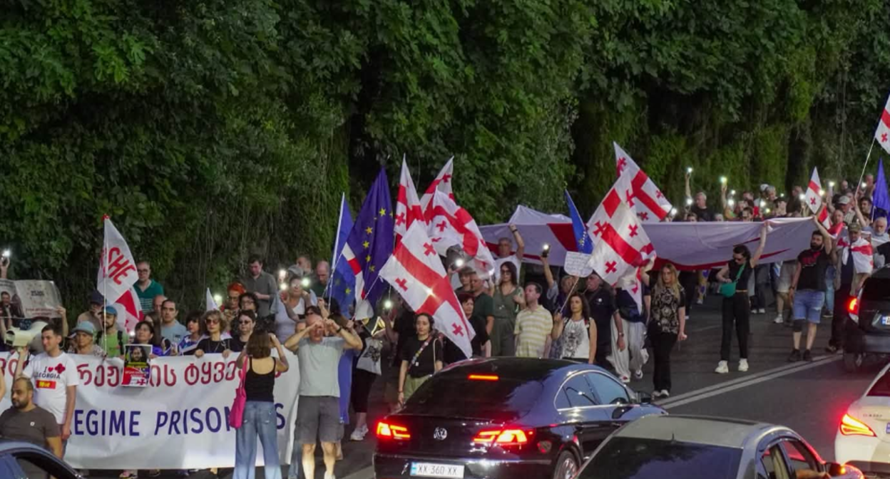March in Tbilisi. Screenshot of photo Mo Se from 08.08.26, https://www.facebook.com/photo/?fbid=4396069697374435&set=pcb.4396071300707608 (the activities of the company Meta, which owns the social network, are banned in Russia) March in Tbilisi. Screenshot of photo Mo Se from 08.08.26, https://www.facebook.com/photo/?fbid=4396069697374435&set=pcb.4396071300707608 (the activities of the company Meta, which owns the social network, are banned in Russia)