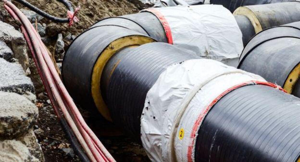 Heat pipeline. Photo by the press service of the administration of Krasnodar. Heat pipeline. Photo by the press service of the administration of Krasnodar.