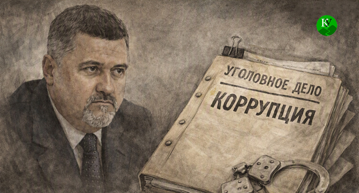 Acting head of Dagestan Fyodor Shchukin and a criminal case. Illustration created by "Caucasian Knot" using AI in the Copilot program.