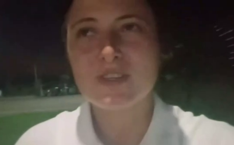 Lena Patyaeva after her release. Frame from the video "Word for Defense" from 23.08.26, https://t.me/ostorozhno_novosti/53910