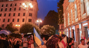 Participants of the continuous protests on the 637th day in Tbilisi. Photo: MO SE / Facebook (the activities of the company Meta, which owns the social network, are banned in Russia)