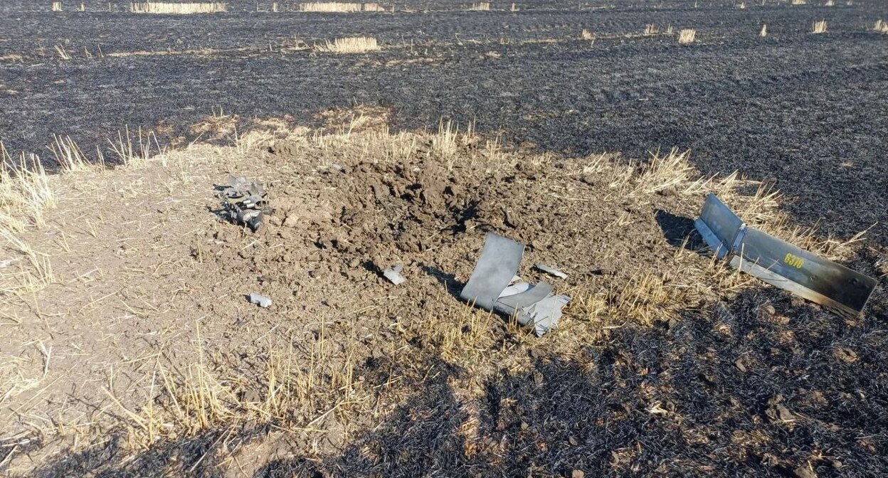 Burned field near Rostov after a UAV attack. September 1, 2026. Photo ZERGULIO / Telegram channel