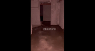 Shelter from drones in Krasnodar. Frame from the video https://t.me/tipichkras/83041