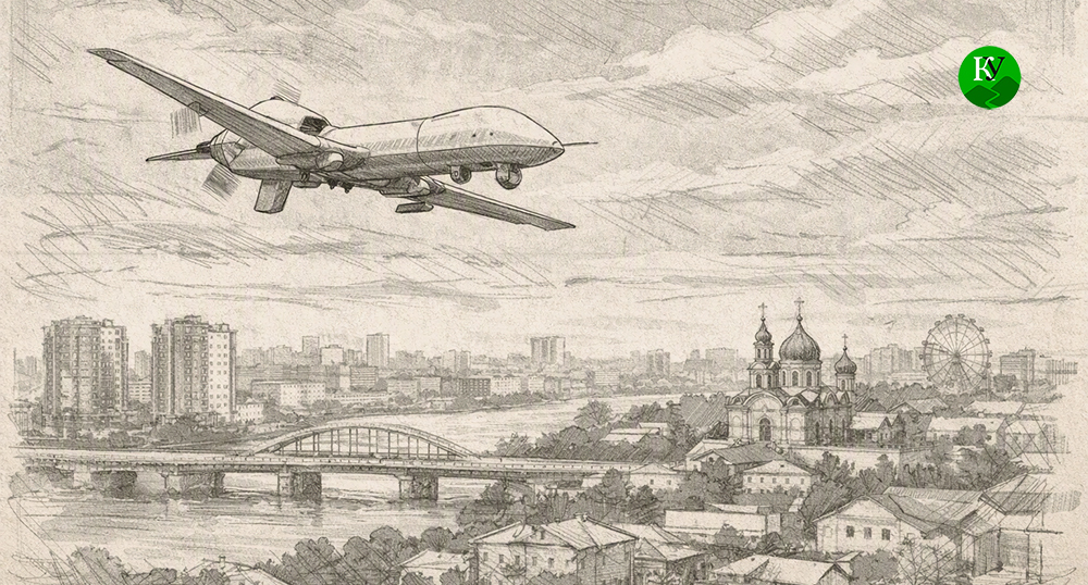 UAVs. Illustration created by "Caucasian Knot" using AI in the Copilot program.
