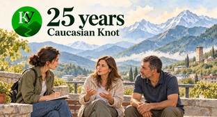“Caucasian Knot” — 25 Years. Illustration created by “Caucasian Knot” using AI with Microsoft Copilot.