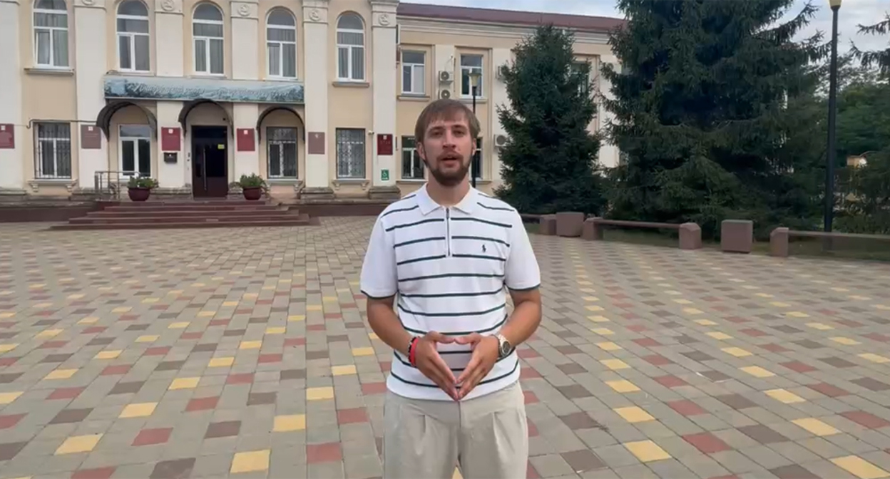 Vladimir Kozorog. Frame from a video in the Telegram channel https://t.me/vova22kz