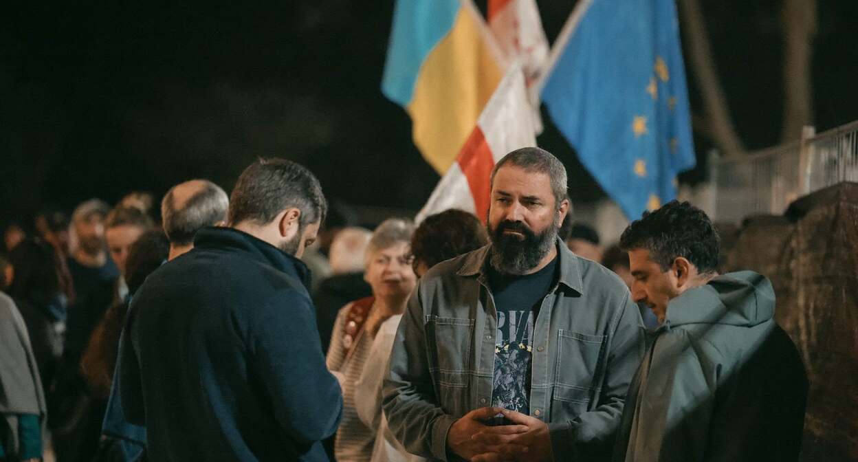 Demonstrators on the 686th day of continuous protests in Tbilisi. Photo: Levan Zazadze / Facebook*. Demonstrators on the 686th day of continuous protests in Tbilisi. Photo: Levan Zazadze / Facebook*.