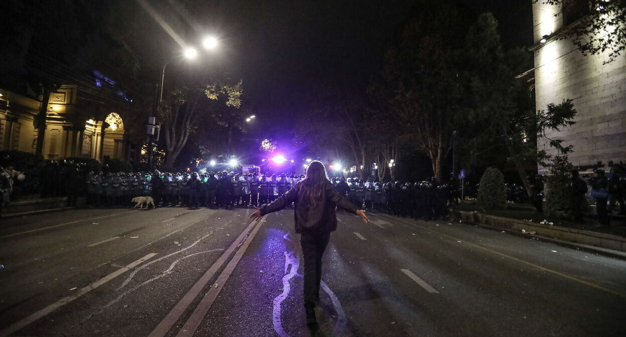Protest action in Tbilisi. Photo by Aziz Karimov for "Caucasian Knot". Protest action in Tbilisi. Photo by Aziz Karimov for "Caucasian Knot".