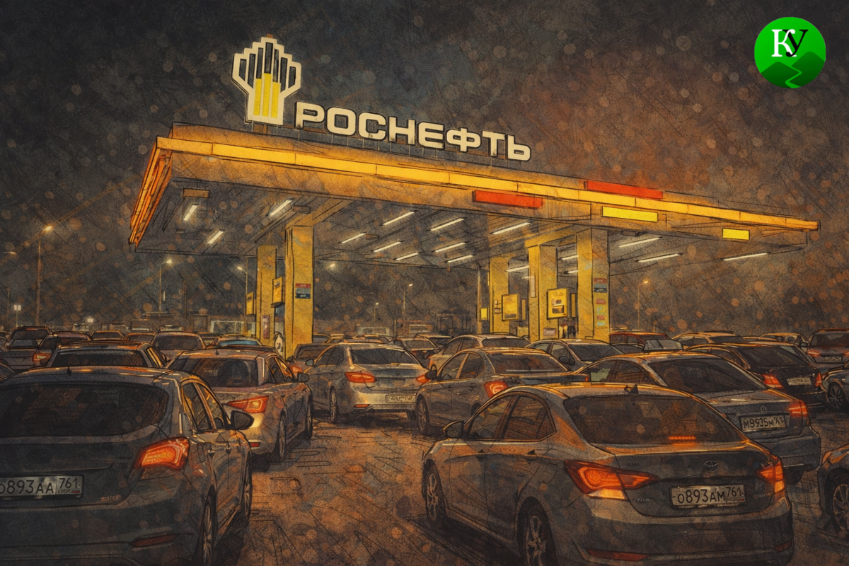 Cars at the gas station. Illustration created by "Caucasian Knot" using AI in the Copilot program. Cars at the gas station. Illustration created by "Caucasian Knot" using AI in the Copilot program.