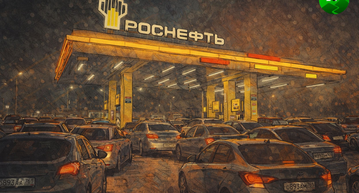 Cars at the gas station. Illustration created by "Caucasian Knot" using AI in the Copilot program. Cars at the gas station. Illustration created by "Caucasian Knot" using AI in the Copilot program.