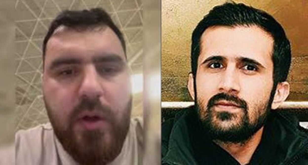 Imran Aliyev (left) and Elgiz Gahraman. Collage of "Caucasian Knot". Screenshot from video https://www.pastinfo.am/ru/news/2024/04/19/8eccrnkx6/1749624 Photo from the activist's Facebook page, facebook.com/elgiz.gahraman belongs to Meta, whose activities are banned in Russia.