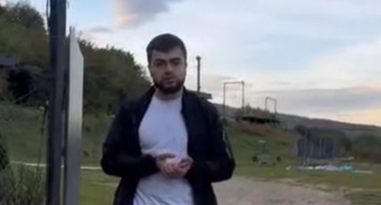 Zeynudin Kaziev. Frame from the video dated 18.10.26, https://t.me/KhadulaevShamil/18149 Zeynudin Kaziev. Frame from the video dated 18.10.26, https://t.me/KhadulaevShamil/18149