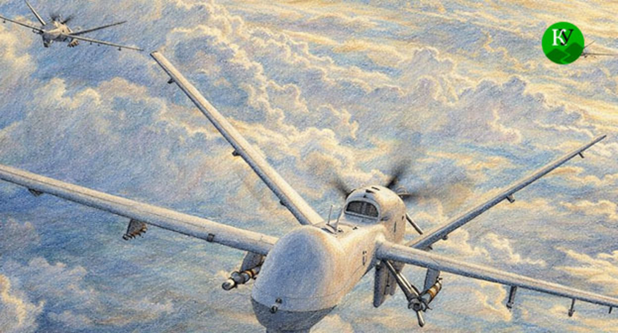 Drone. Illustration created by "Caucasian Knot" using AI in the Copilot program.